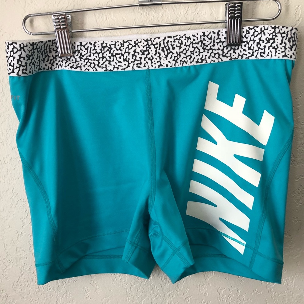 Nike Pro Spandex Shorts Blue/White Women’s Large